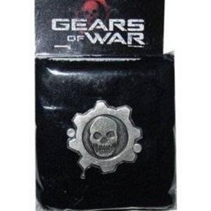NEW Rare Promo Neca Gears of War 3D Metal Omen Skull Sweatband Wristband